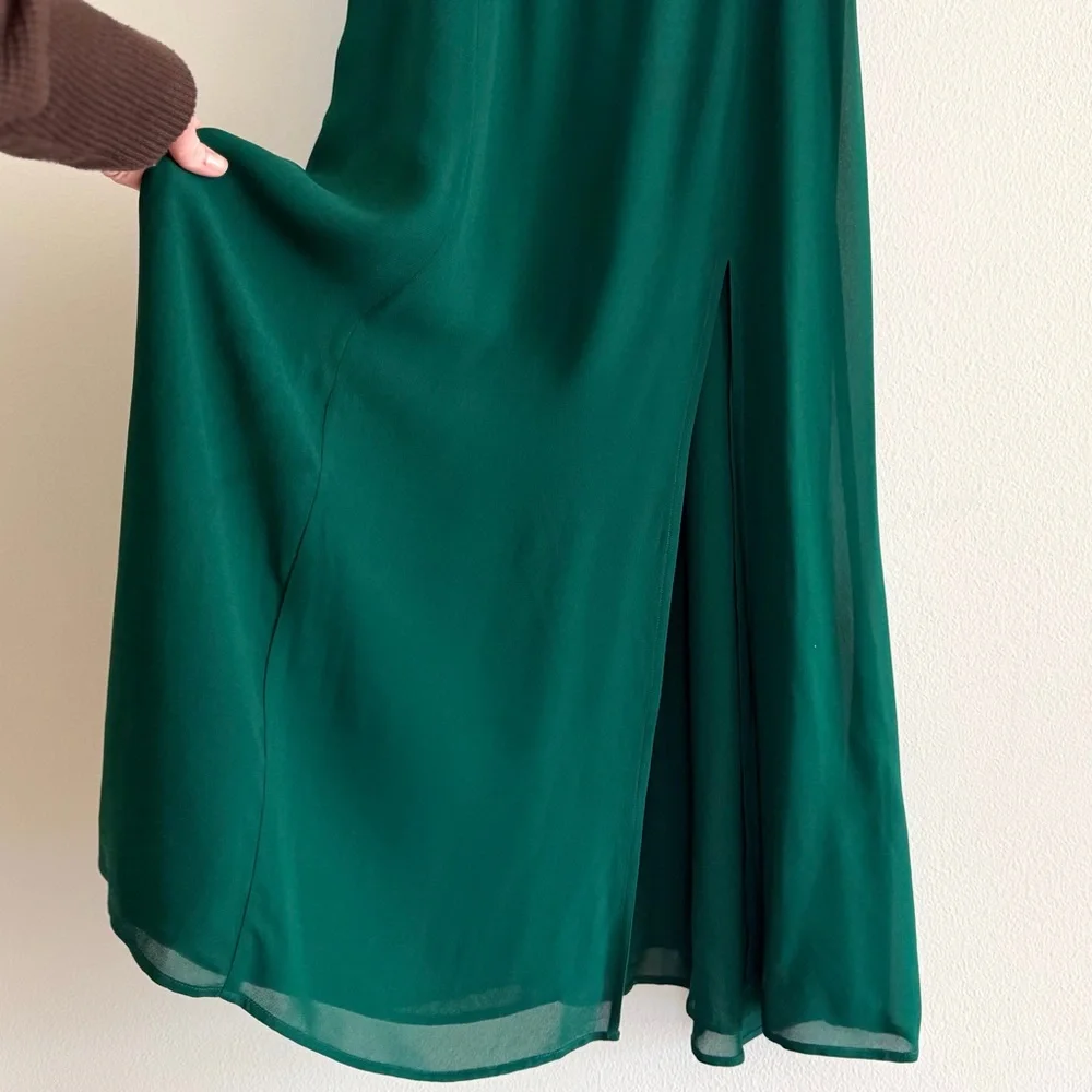 Reformation Juliette Dress In Emerald Green - Picture 6 of 13